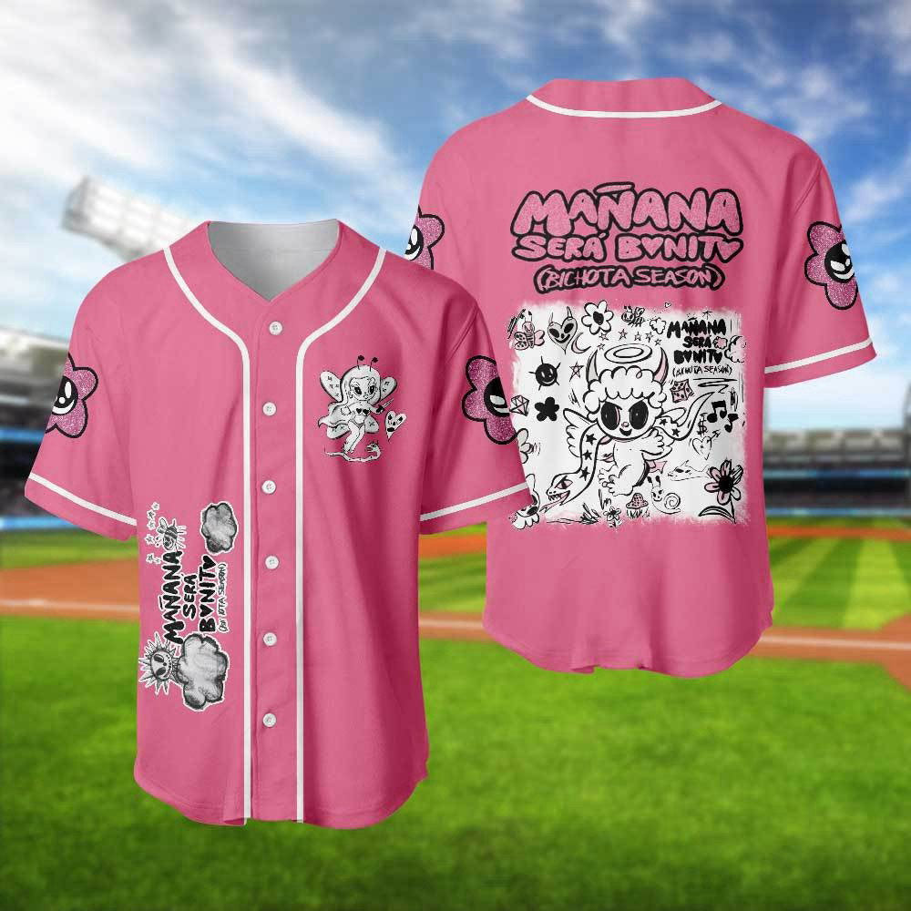 Karol G Bichota Baseball Jersey: Mana Sera Bonito Shirt Red Hair Music Baseball Shirt - Perfect Gift for Fans! - Aopprinter