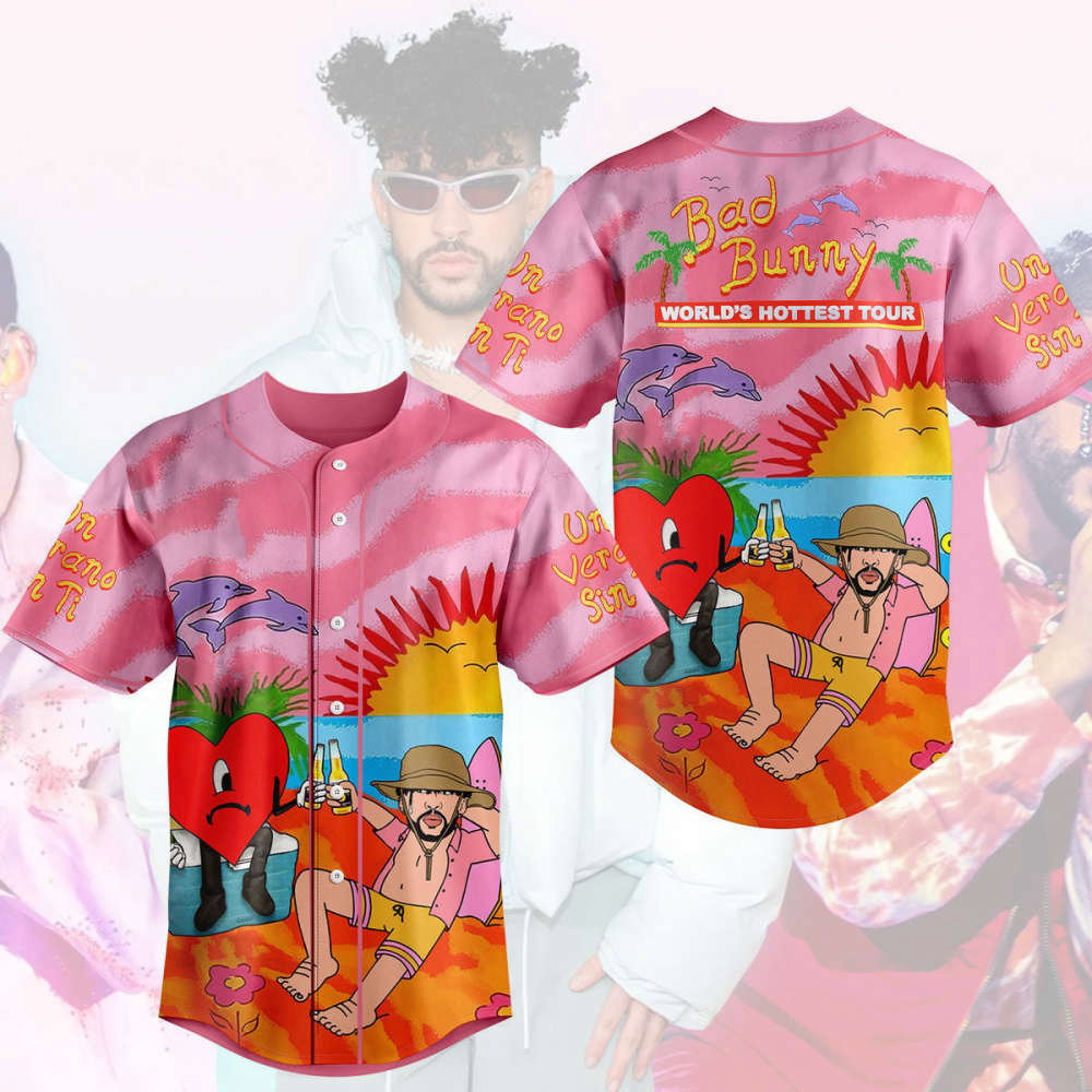 Bad Bunny Singer Baseball Jersey Un Verano Sin Ti 3D Shirt Puerto Rico Jersey Music Baseball Shirt Gift For Fan - Aopprinter