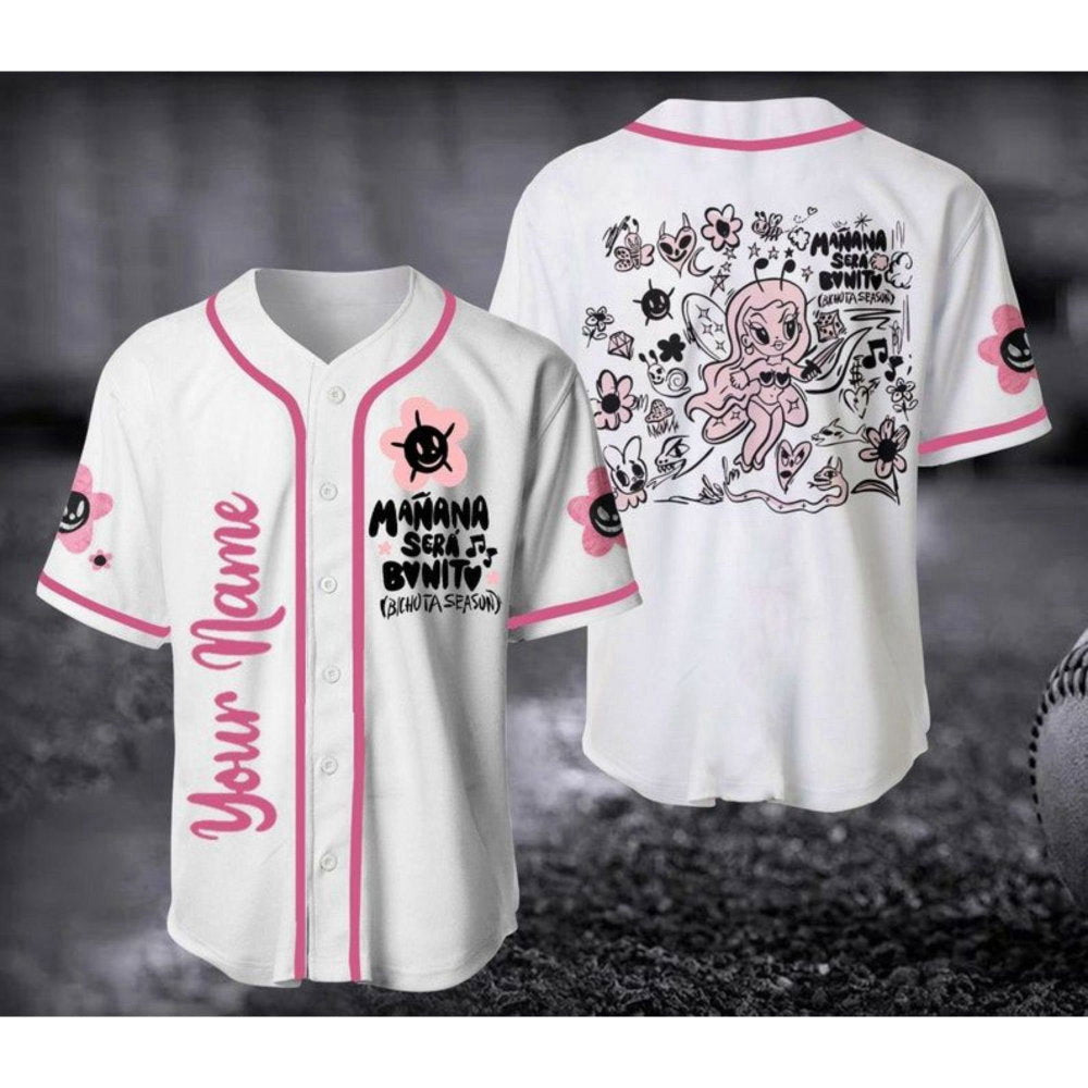 Personalized Karol G Bichota Baseball Jersey: Red Hair Music Shirt Gift for Fan