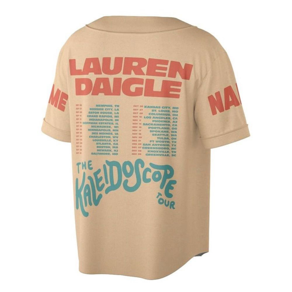 Lauren Daigle Baseball Jersey, The Kaleidoscope Tour 2023 Shirt, Thank God I Do Tour, Lauren Daigle Music Concert - lylyprint.com