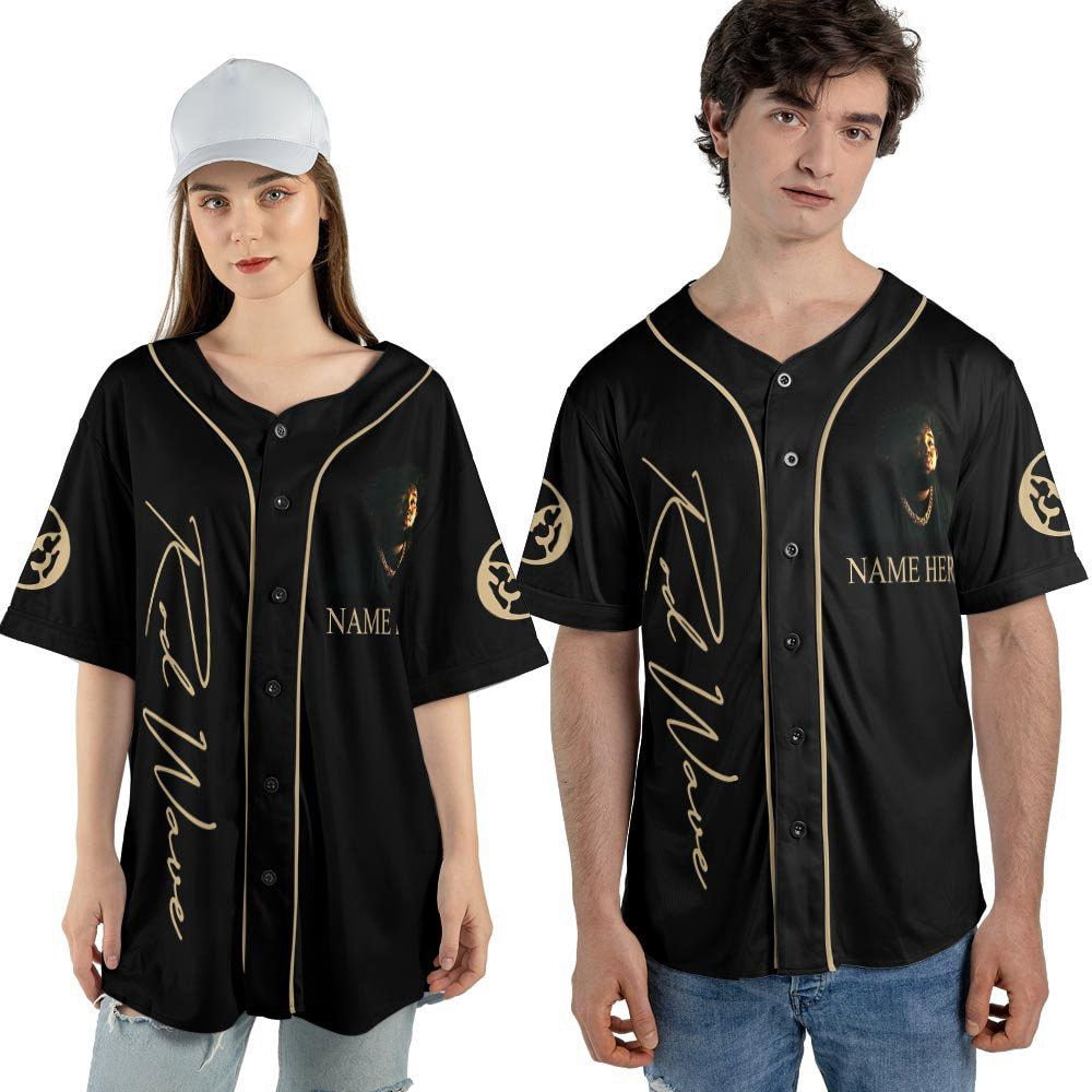 Custom Name Rod Wave Rap Baseball Jersey - lylyprint.com