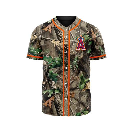 MLB Los Angeles Angels Special Realtree Camo Hunting Baseball Jersey Gift for Men Women - Bafud