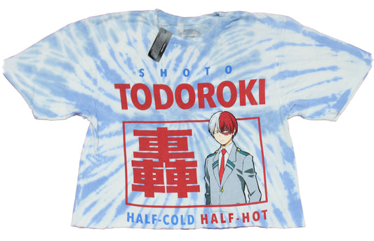 My Hero Academia Girls Juniors Crop T-Shirt -  Shoto Todoroki Quirk