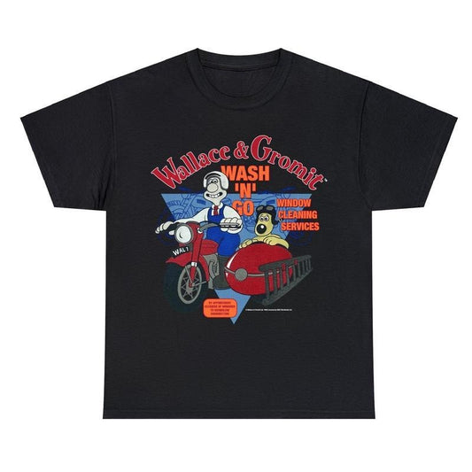 1989 Wallace and Gromit Wash Go Unisex T-Shirt, Vtg 80s Wallace and Gromit Graphic Tee
