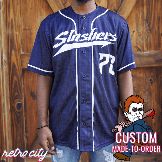 Michael Slasher Series Full-Button Baseball Jersey