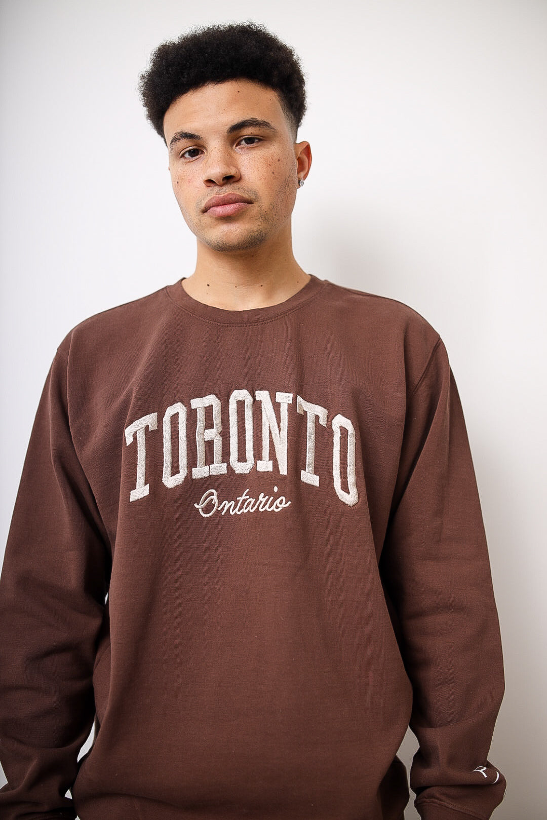 Toronto Tourist Pigment Dye Crewneck - Espresso