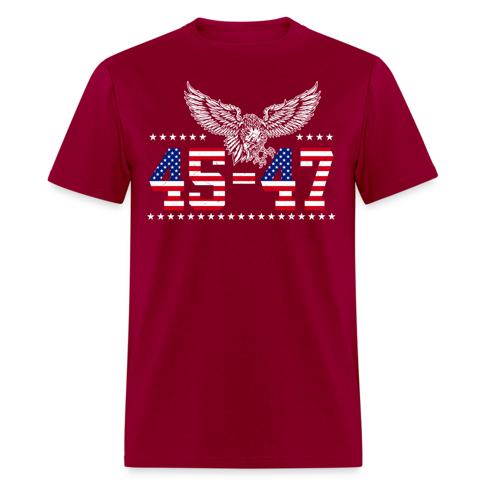 Trump 2024 President 45 and 47 American Flag T Shirt