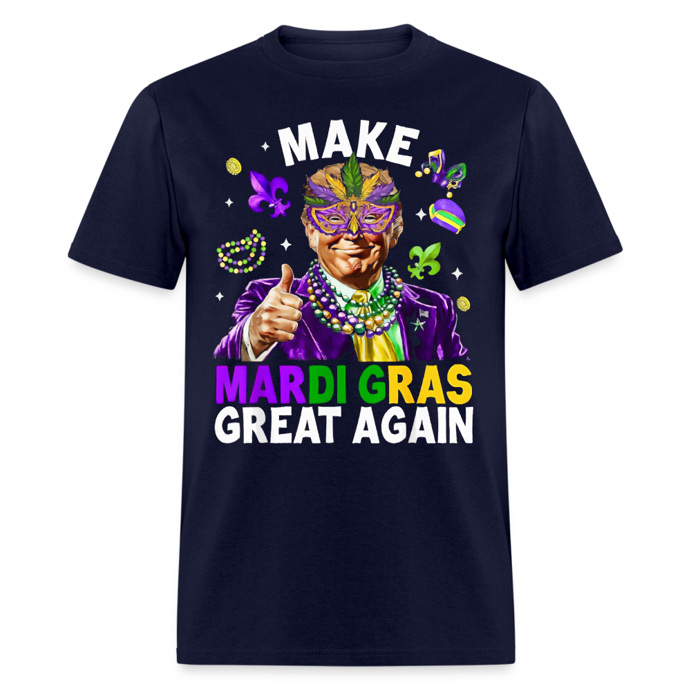 Make Mardi Gras Great Again Trump Beads Mask Feather Funny T Shirt