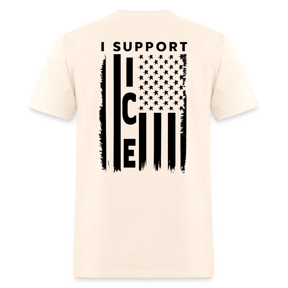 I Support ICE American Flag T Shirt