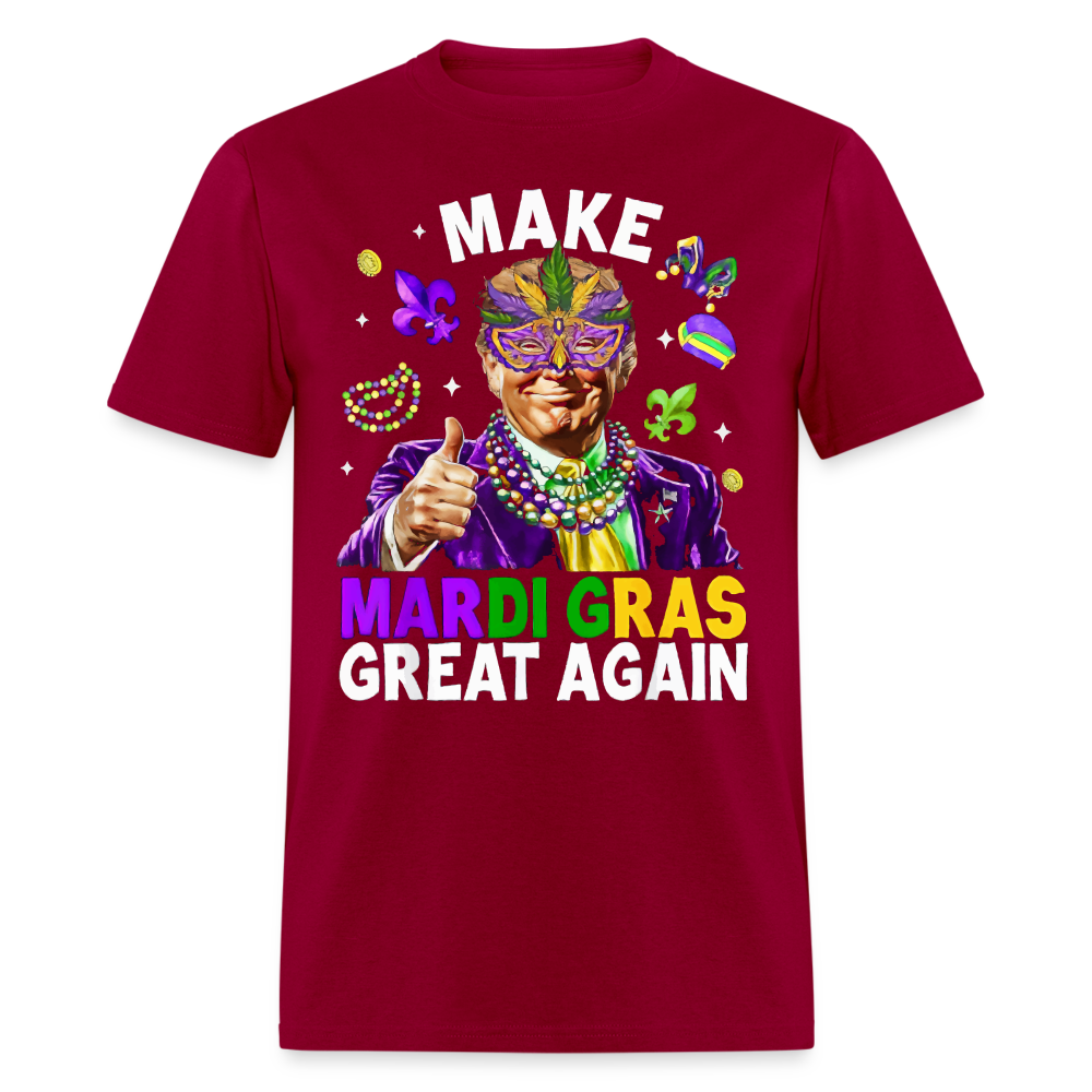 Make Mardi Gras Great Again Trump Beads Mask Feather Funny T Shirt