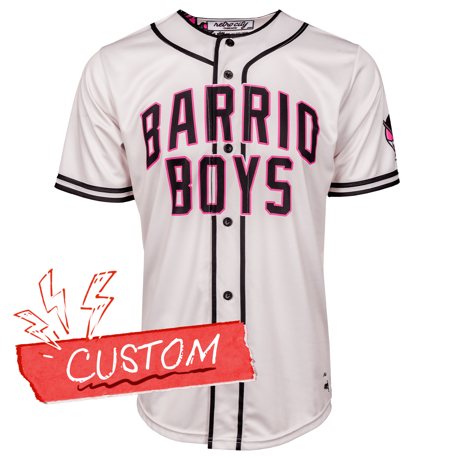 Barrio Boys Seamhead Baseball League Jersey (Home) *CUSTOM*