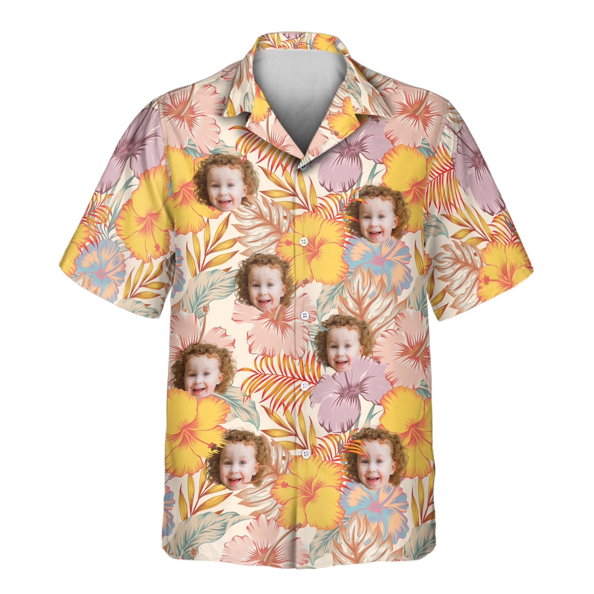 Hibiscus Summer | Aloha Custom Hawaiian Shirts with Faces or Logos