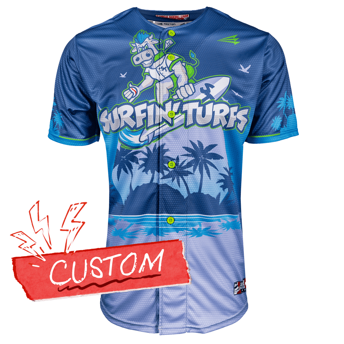 Surfin' Turfs Seamhead Baseball League Jersey (Away) *CUSTOM*