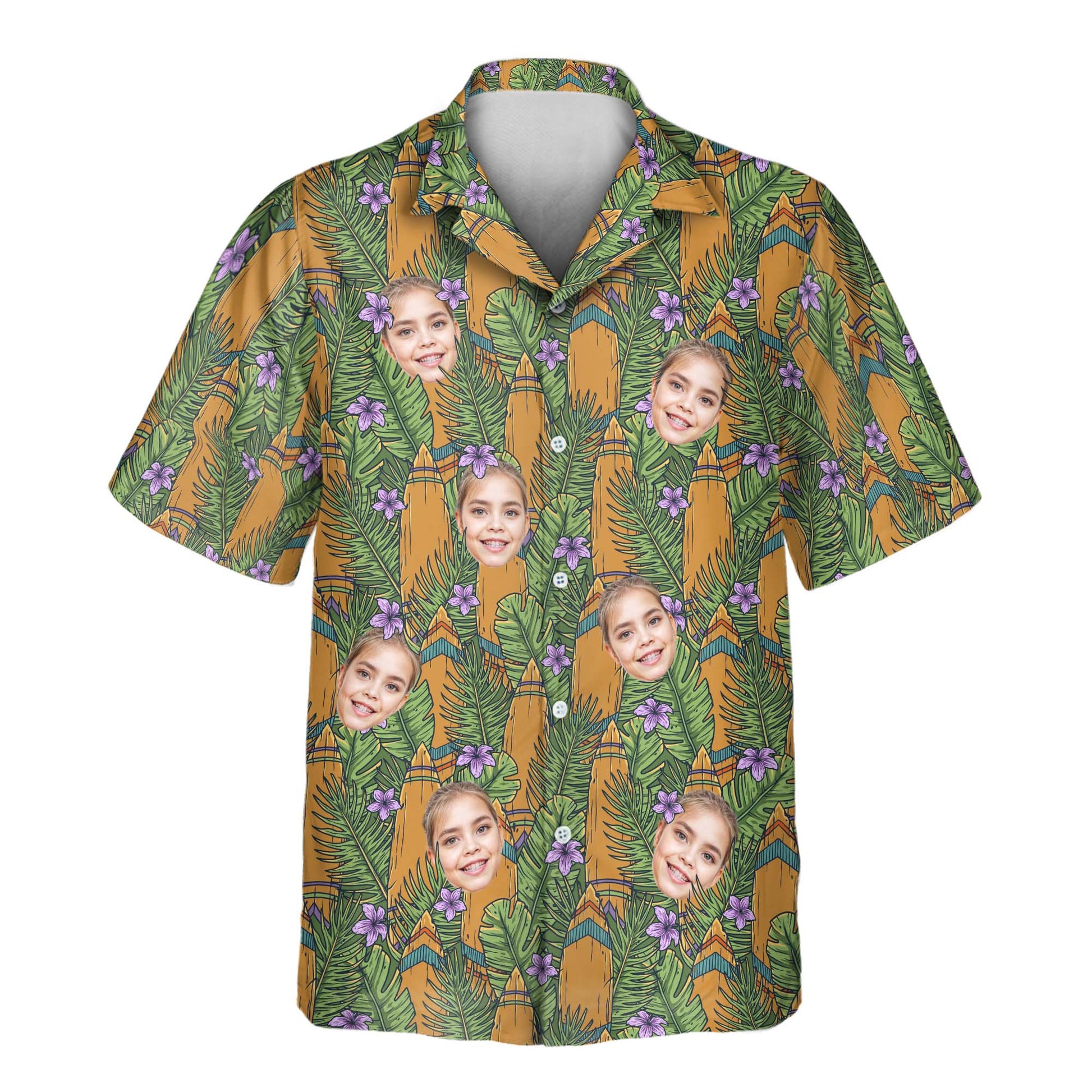 Tiki Surf Legend | Aloha Custom Hawaiian Shirts with Faces or Logos