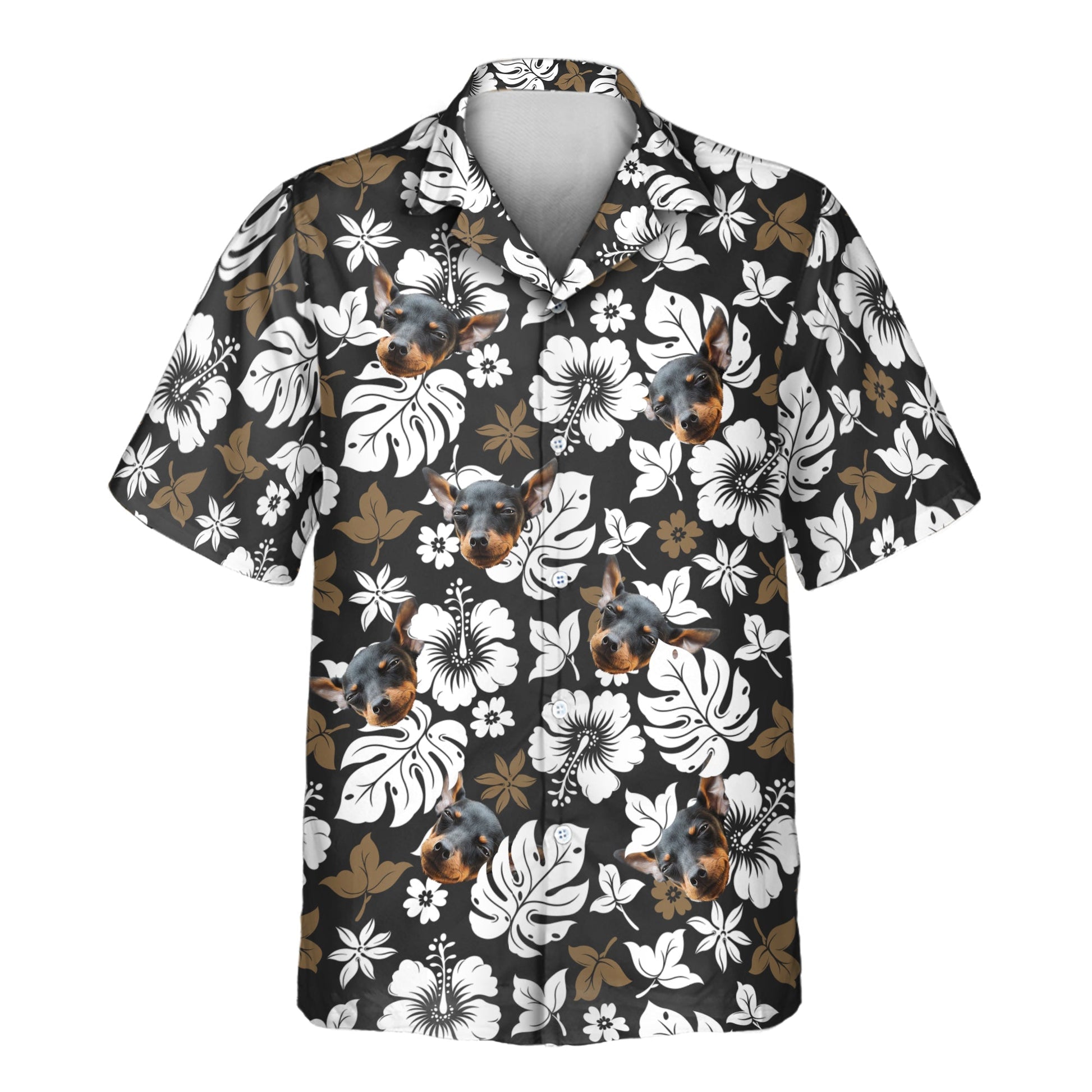 Tropical Hibiscus Flower | Aloha Custom Hawaiian Shirts with Faces or Logos
