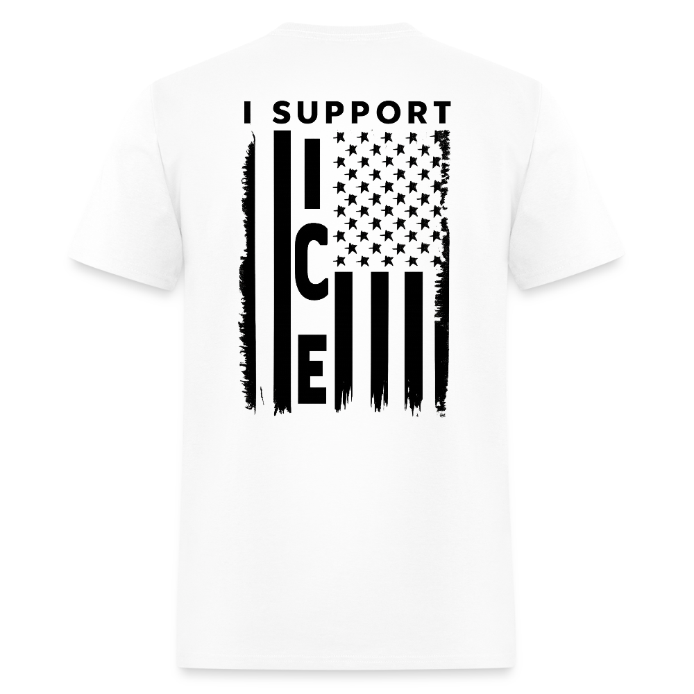 I Support ICE American Flag T Shirt