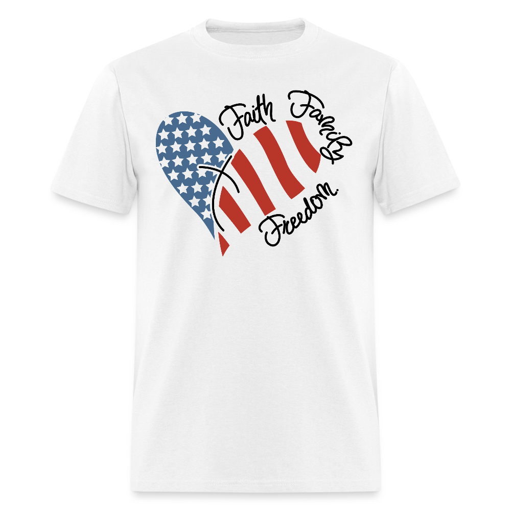 Faith Family Freedom American Flag T Shirt
