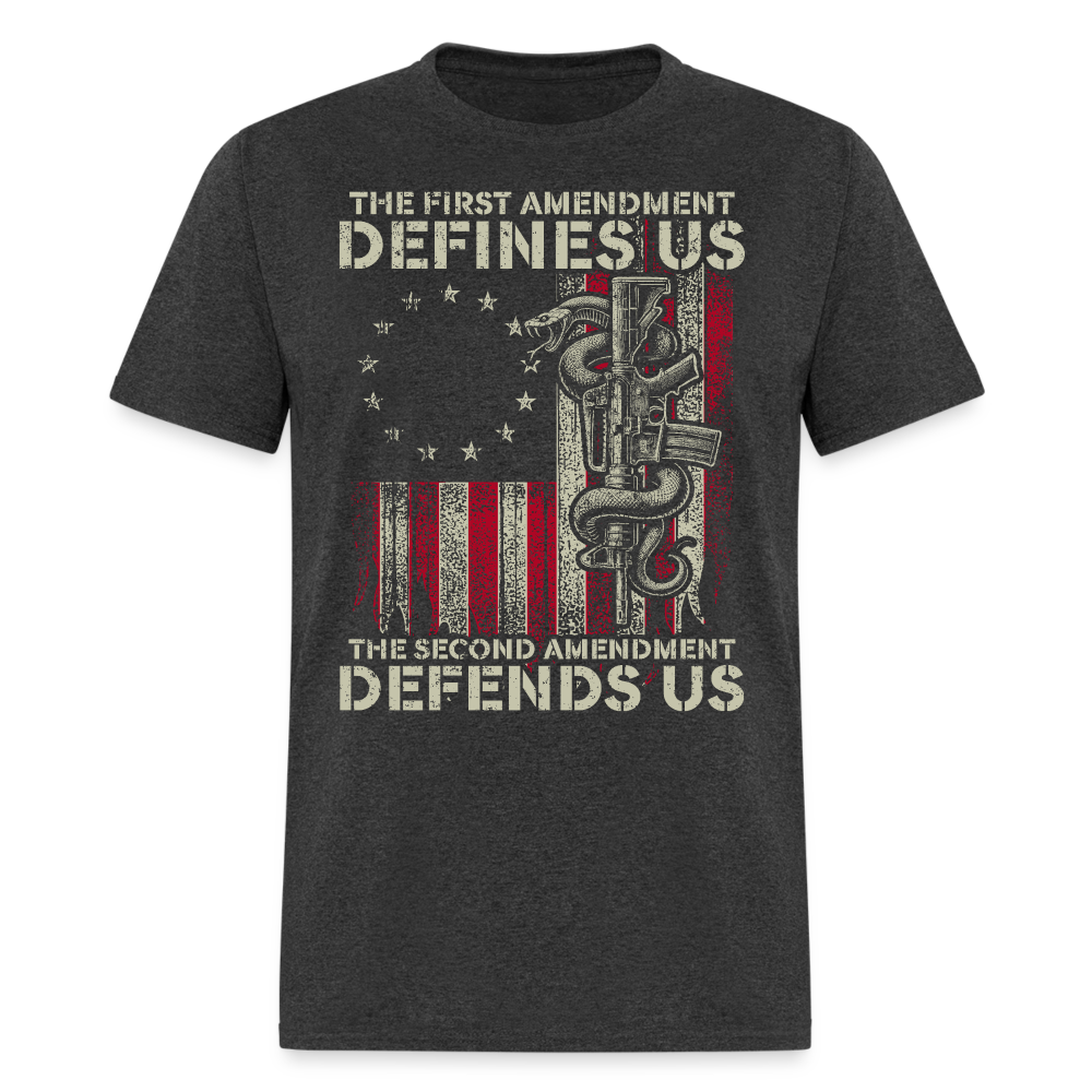The First Amendment Defines Us American Flag T Shirt