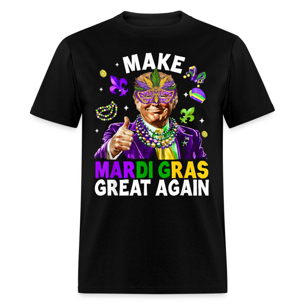 Make Mardi Gras Great Again Trump Beads Mask Feather Funny T Shirt