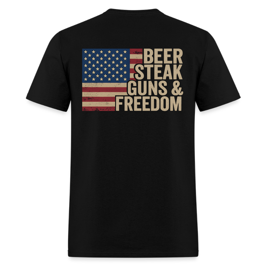 Beer Steak Guns & Freedom T Shirt
