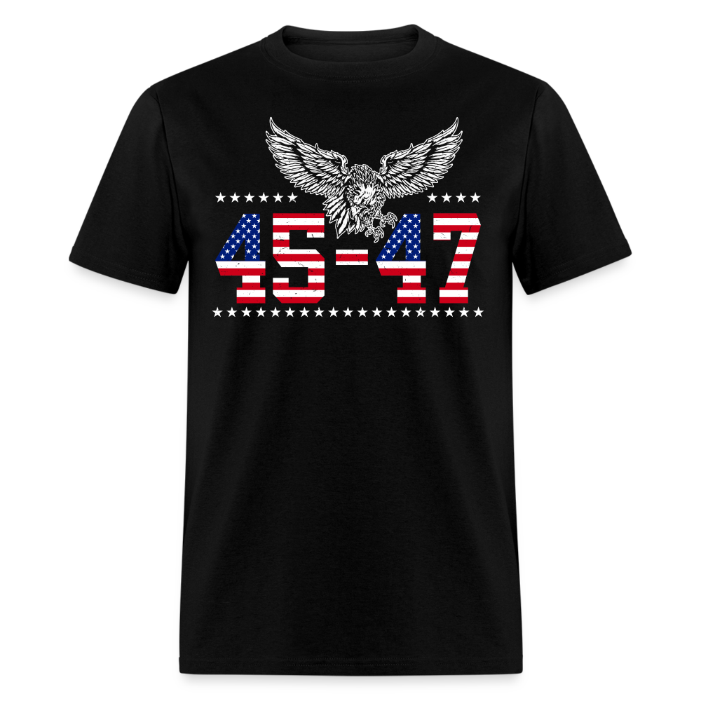 Trump 2024 President 45 and 47 American Flag T Shirt