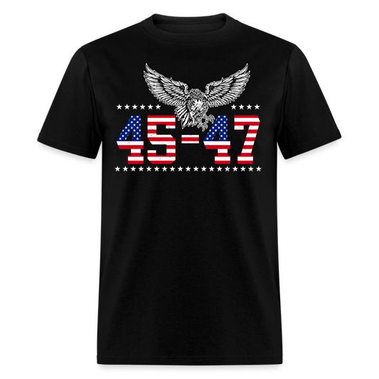 Trump 2024 President 45 and 47 American Flag T Shirt