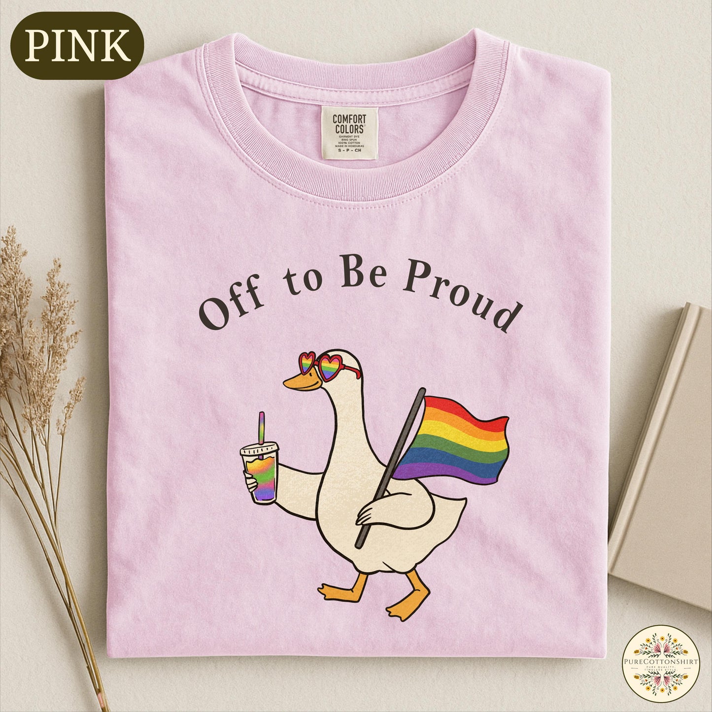 Off Proud Comfort Colors Pride Goose Lgbtq Rainbow Tee Pride Month Sweater Lesbian Gay Pride Human Rights Tee (3)