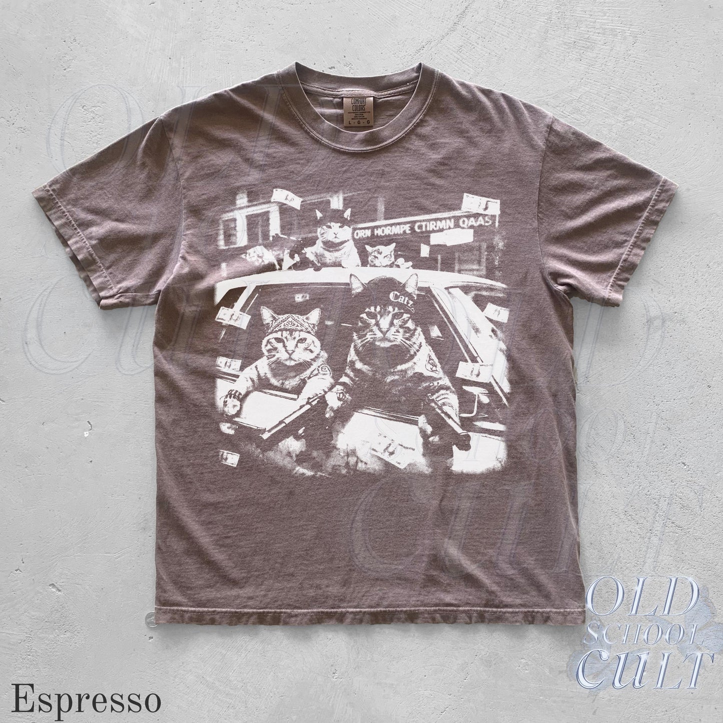 Gangster Cats Vintage Black Cat Tee Retro Streetwear Cat Oversized Cat Lover (3)
