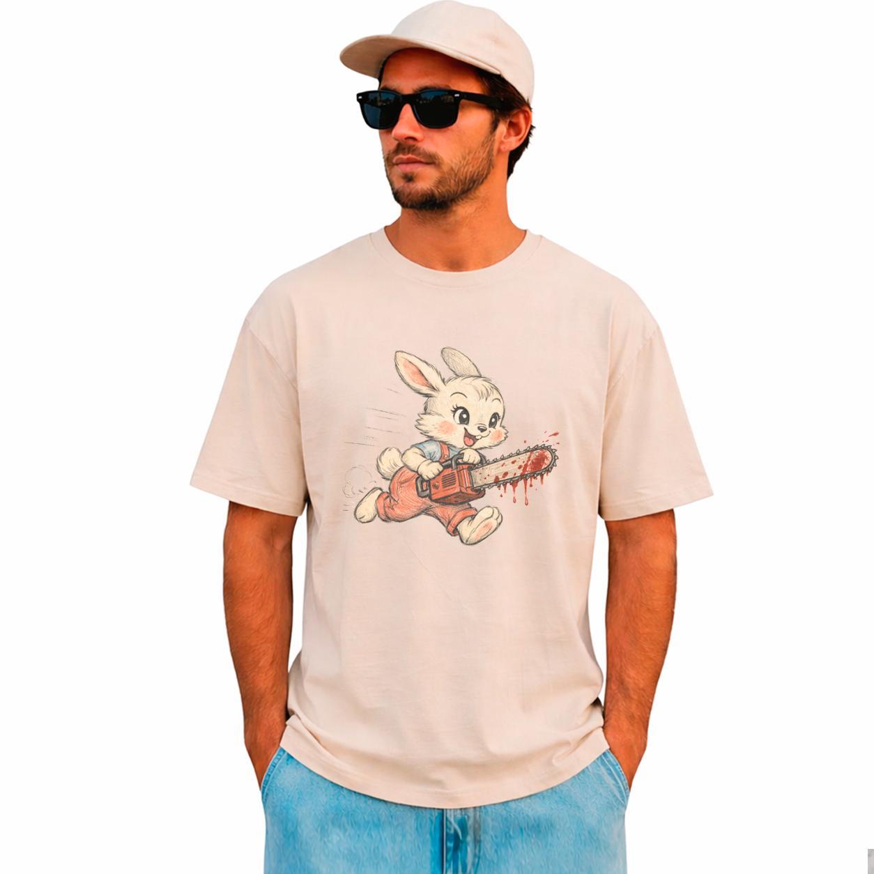Chainsaw Bunny Horror Vintage Rabbit Retro Unisex T-shirt, Sweatshirt, Hoodie (3)