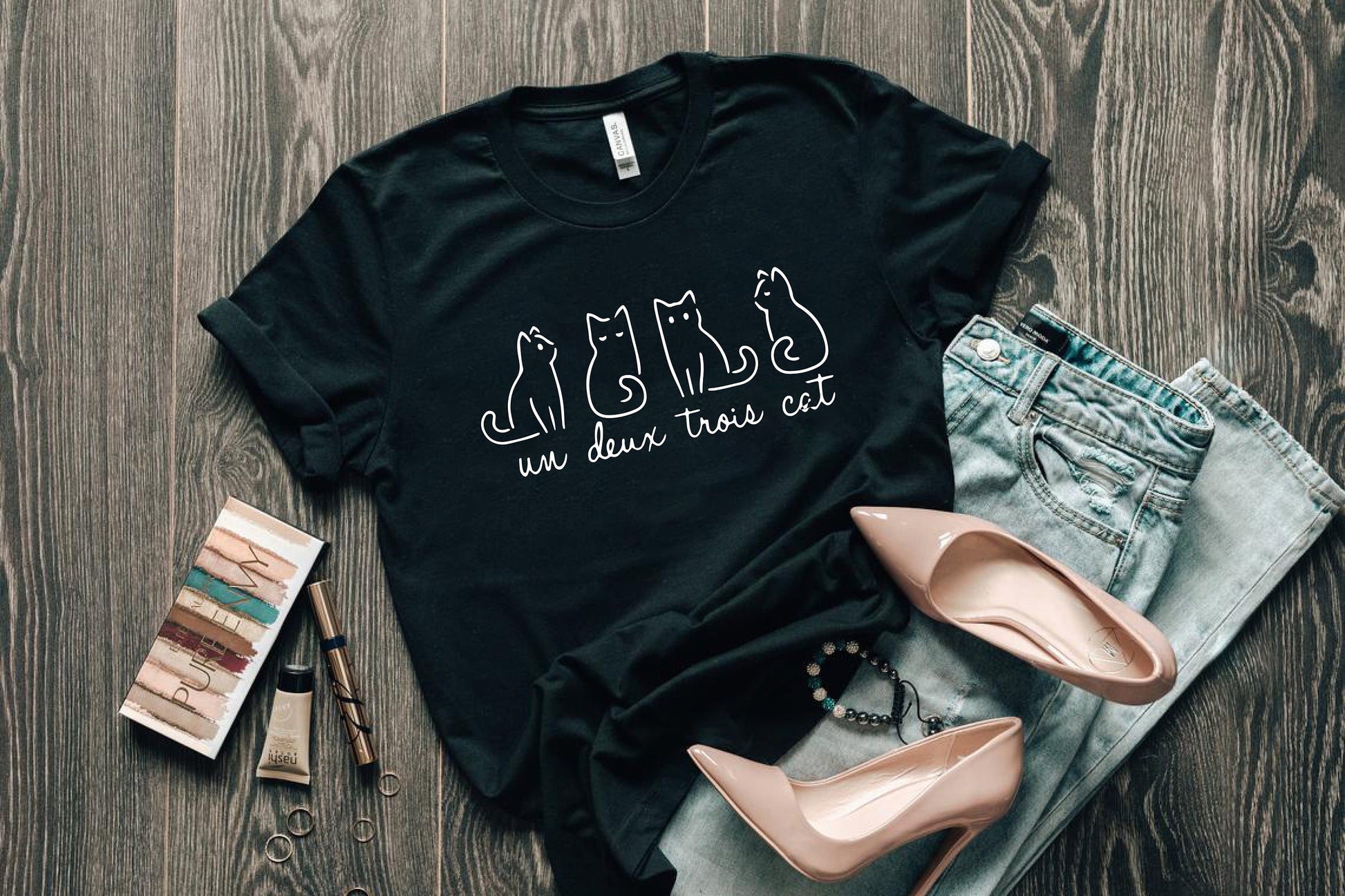 Un Deux Trois Ca Cat Lovers Cat Tee Cat Tee Ca Cat Dad Ca Cat Mom Ca (3)