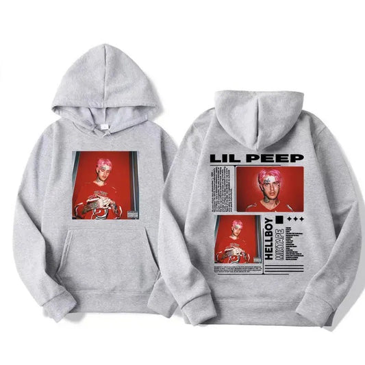 2 Sides Lil Peep Hellboy Hoodie, Gift For Fan, Gift For Her, Gift For Him