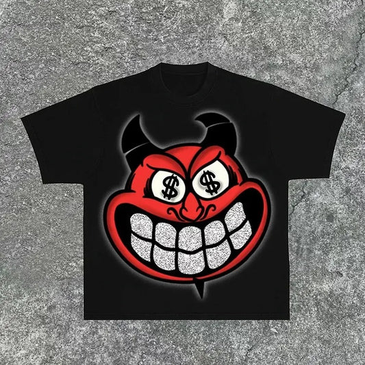 2 Sides The Devil Who Doesn't Work - Cotton Shirt - S to 4XL - Multiple color Hoodie, Sweatshirt | InkThreadWorks.com