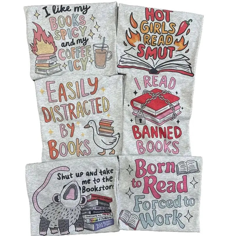2 for 24 BOOK LOVERS BUNDLE- Graphic Tee Bundle - Choose Your Designs - LEAVE SECOND REQUEST IN NOTES AT CHECKOUT Top Womenswear