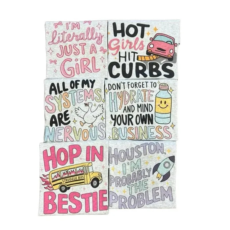 2 for 24 IM JUST A GIRL- Graphic Tee Bundle - Choose Your Designs - LEAVE SECOND REQUEST IN NOTES AT CHECKOUT Top Womenswear