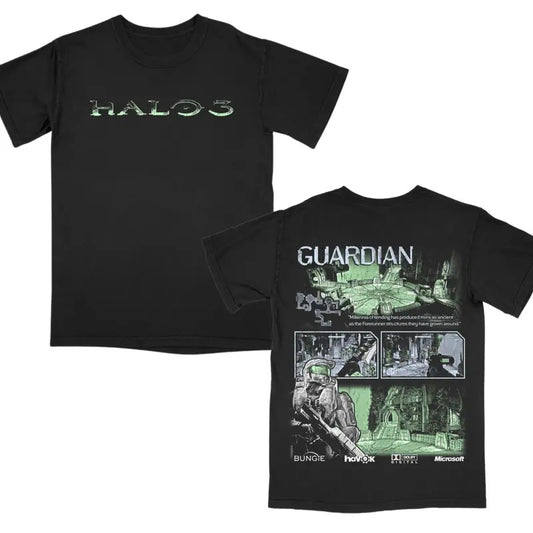 2-sides Halo 3 game T-shirt Made Using 100% Us Cotton, Design & Printed In The USA Menswear T-Shirt graphic  tee