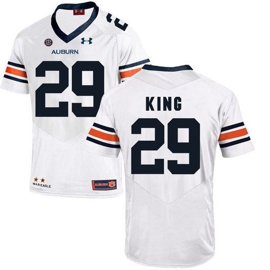 2017 Auburn Tigers Under Armour Brandon King 29 White