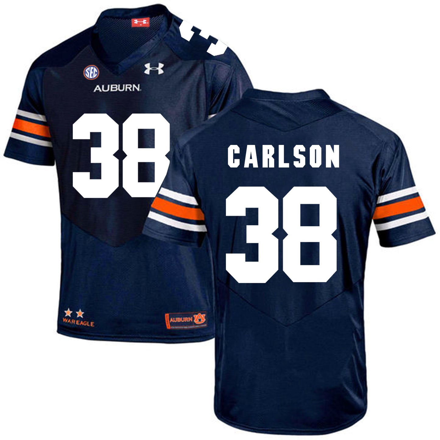 2017 Auburn Tigers Under Armour CARLSON 38 Navy
