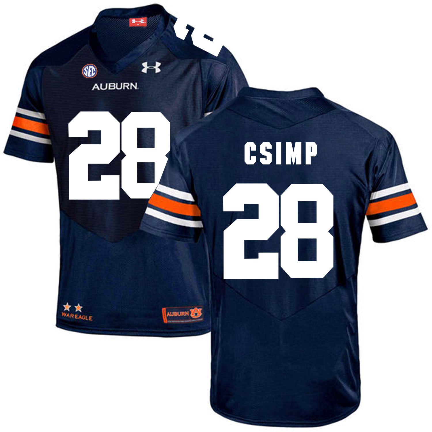 2017 Auburn Tigers Under Armour CSIMP 28 Navy