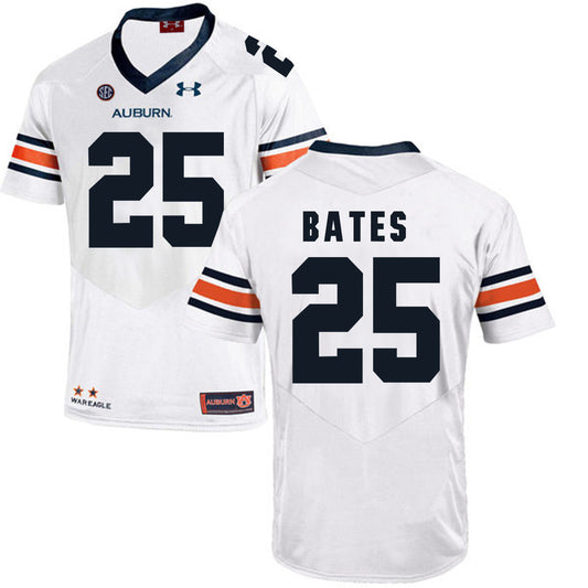 2017 Auburn Tigers Under Armour Daren Bates 25 White