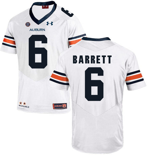 2017 Auburn Tigers Under Armour Devan Barrett 6 White