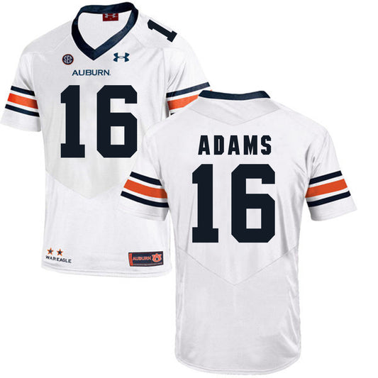 2017 Auburn Tigers Under Armour Devin Adams 16 White