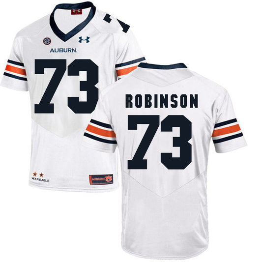 2017 Auburn Tigers Under Armour Greg Robinson 73 White