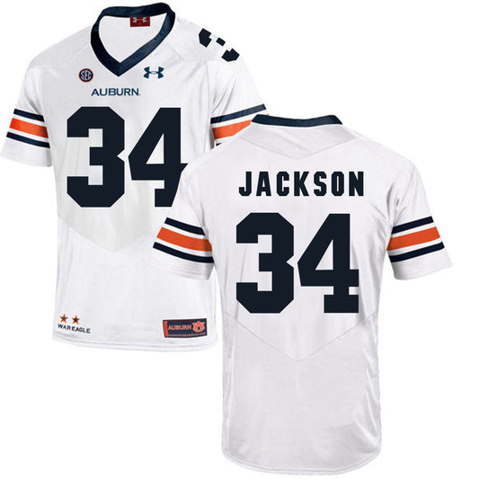 2017 Auburn Tigers Under Armour JACKSON 34 White