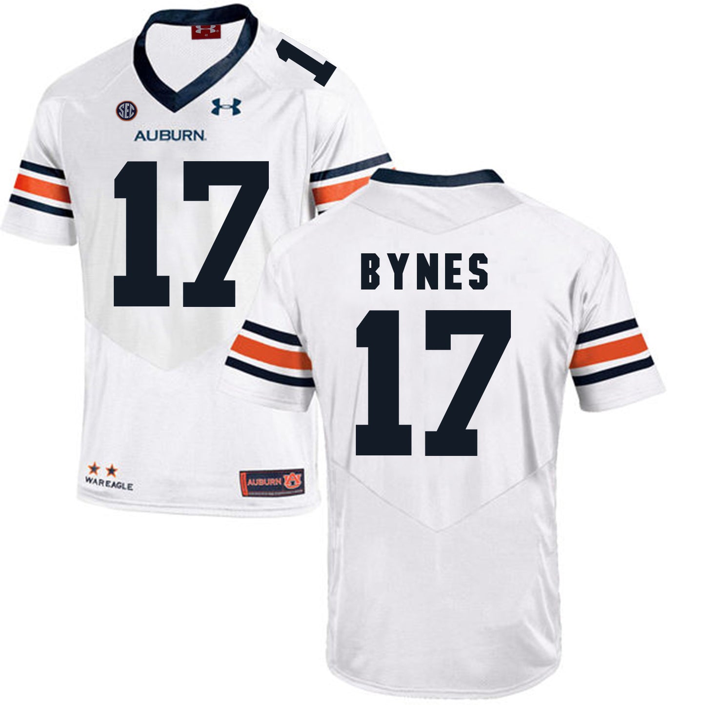2017 Auburn Tigers Under Armour Josh Bynes 17 White
