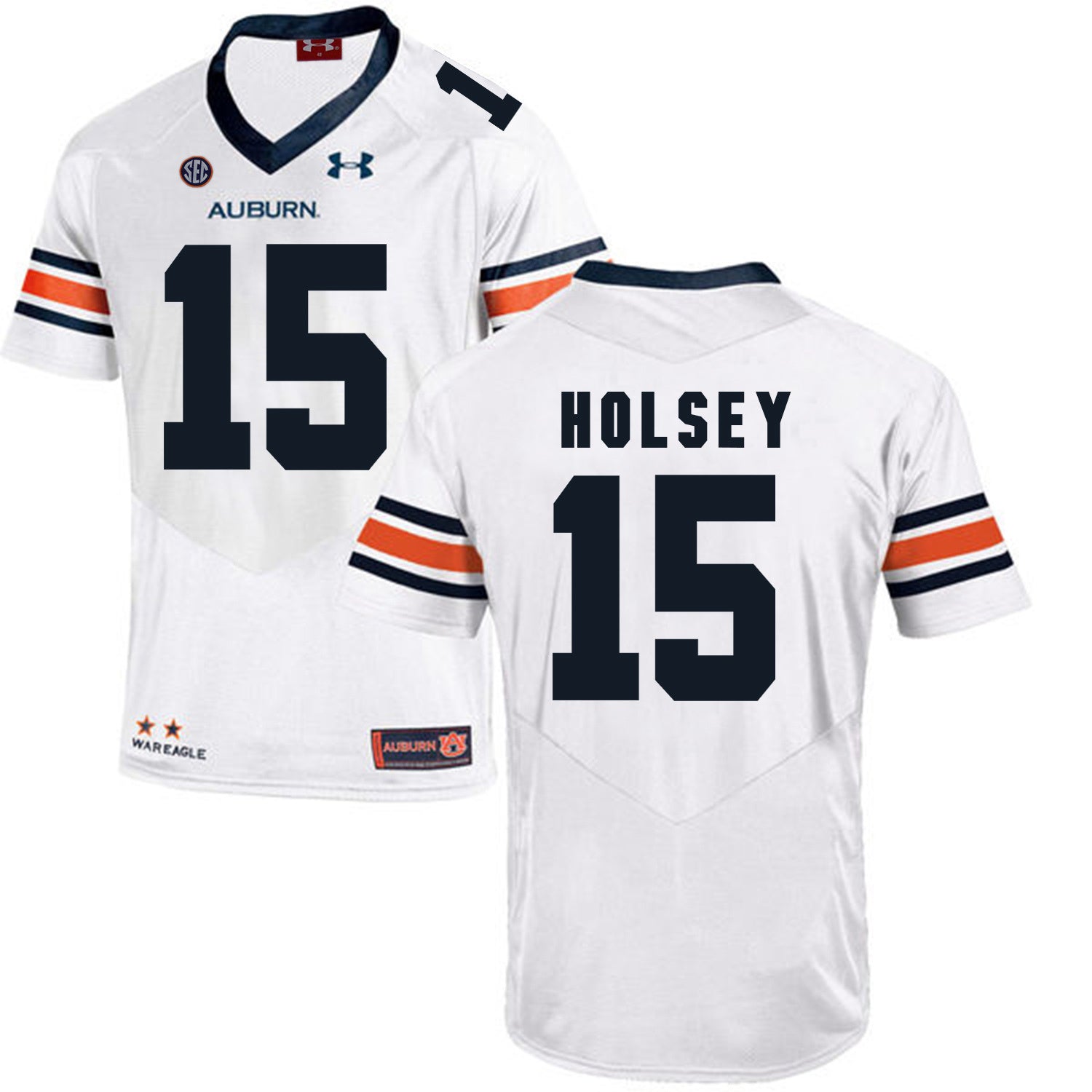2017 Auburn Tigers Under Armour Joshua Holsey 15 White