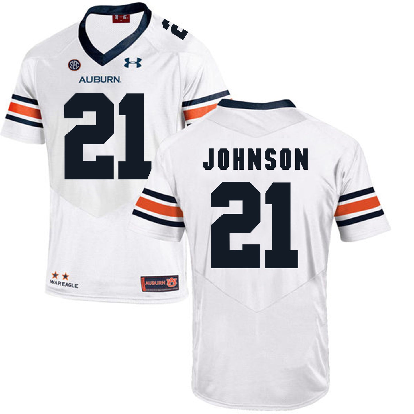 2017 Auburn Tigers Under Armour Kerryon Johnson 21 White