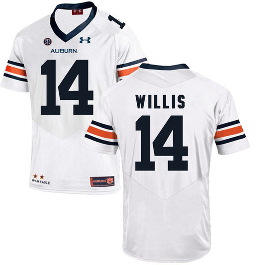 2017 Auburn Tigers Under Armour Malik Willis 14 White