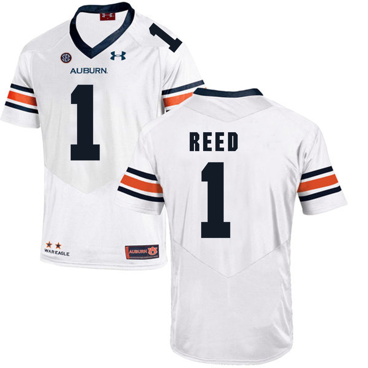 2017 Auburn Tigers Under Armour Trovon Reed 1 White