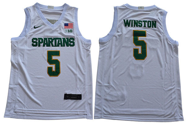 2019 Michigan State Spartans 5 White