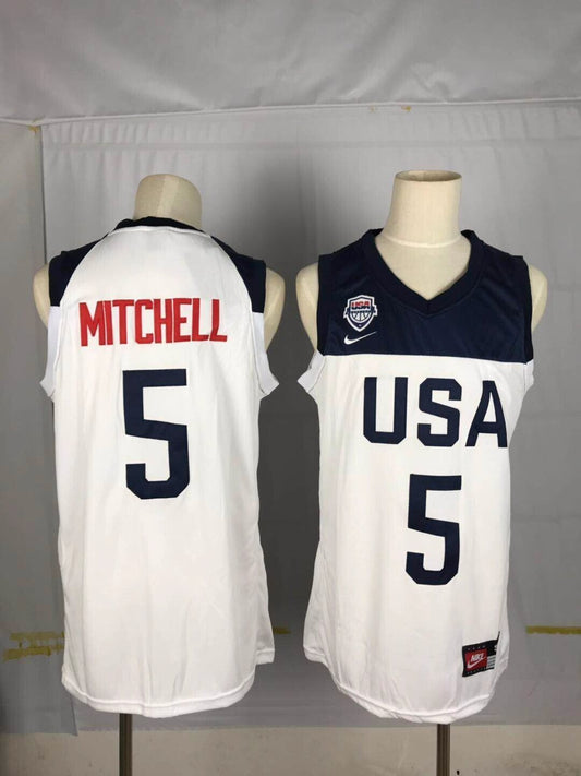 2019 World Cup USA Team Basketball # 5 Donovan Mitchell Style 1